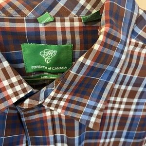 Forsyth of Canada Men's Checkered Shirt - Blue and Brown